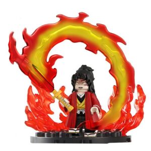 Demon Slayer Yoriichi Tsugikuni Custom Minifigure Flame Breathing Sword Pose High-Quality ABS Collectible