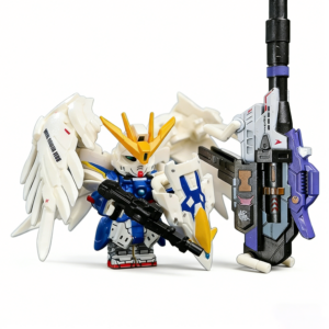 Gundam Wing Gundam Custom Minifigure Wings Deployed Battle Ready Machine Gun Weapon Dual Beam Sabers Rare Edition Collector Grade