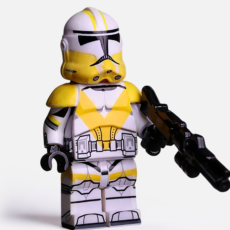 Star Wars Commander Bly Custom Minifigure Holding Blaster 327th Star Corps High-Quality ABS Plastic Compatible with Building Blocks