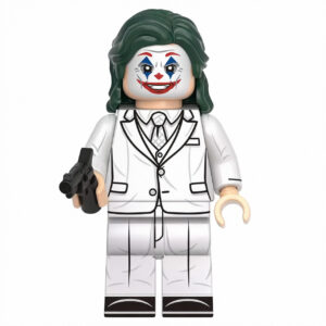 DC Comics Joker Custom Minifigure Holding Gun Movie Accurate Design