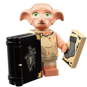 Harry Potter Dobby Custom Minifigure Holding Book and Sock High-Quality Collectible