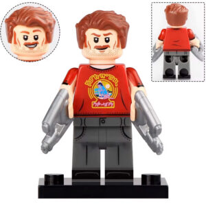 Marvel Star-Lord Custom Minifigure Casual Graphic Tee Holding Pistols High-Quality ABS Plastic Compatible with Major Building Blocks