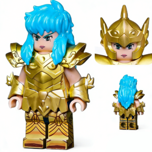 Saint Seiya Pisces Aphrodite Custom Minifigure Sanctuary Battle Golden Armor Premium Collectible