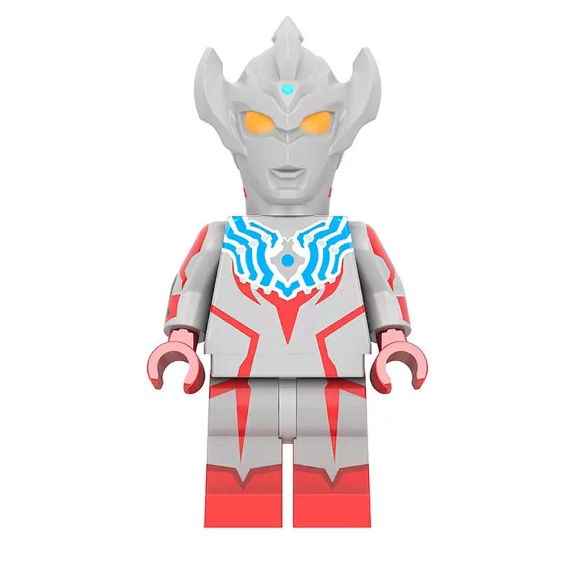 Ultraman Ultraman Taiga Custom Minifigure Standing Heroic Pose Compatible with Building Bricks High-Quality ABS Plastic