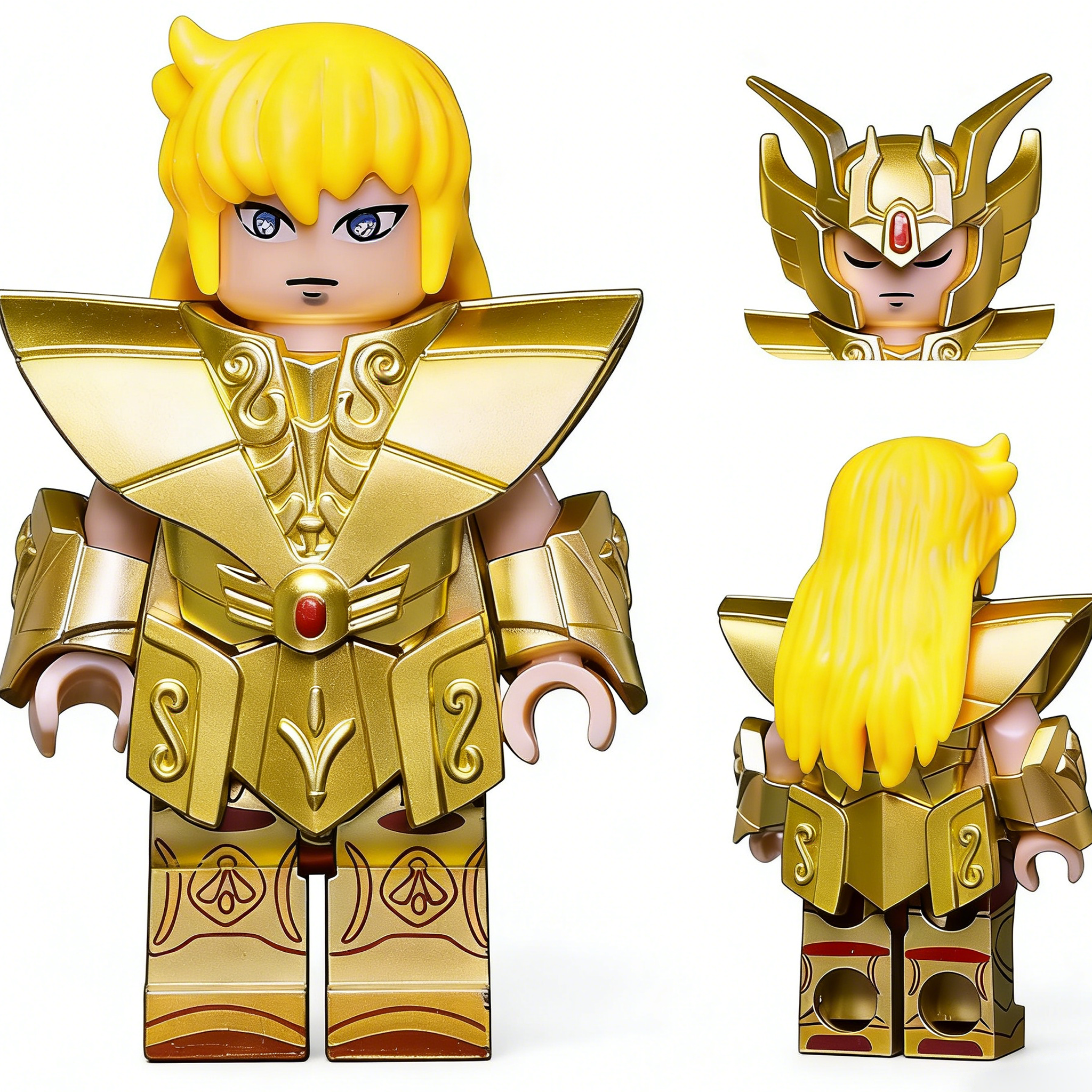 Saint Seiya Virgo Shaka Custom Minifigure Sanctuary Battle Golden Armor Display Premium Collectible