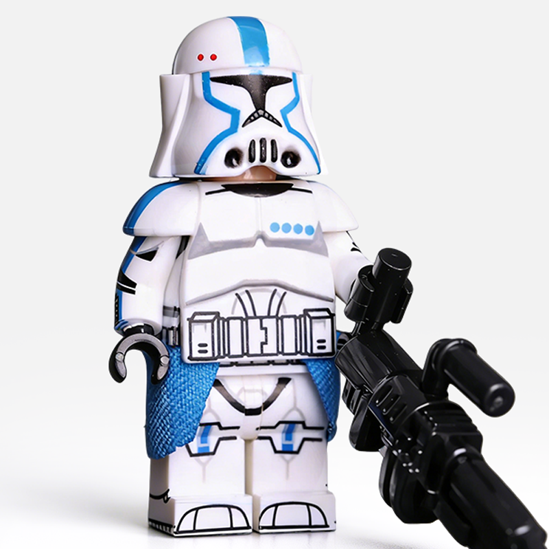 Star Wars 501st Legion Heavy Trooper Custom Minifigure Holding Blaster Rifle Limited Edition
