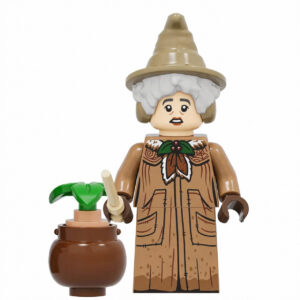Harry Potter Professor Pomona Sprout Custom Minifigure Holding Potted Plant Herbology Teacher High-quality ABS plastic precision injection molding compatible with major building block systems