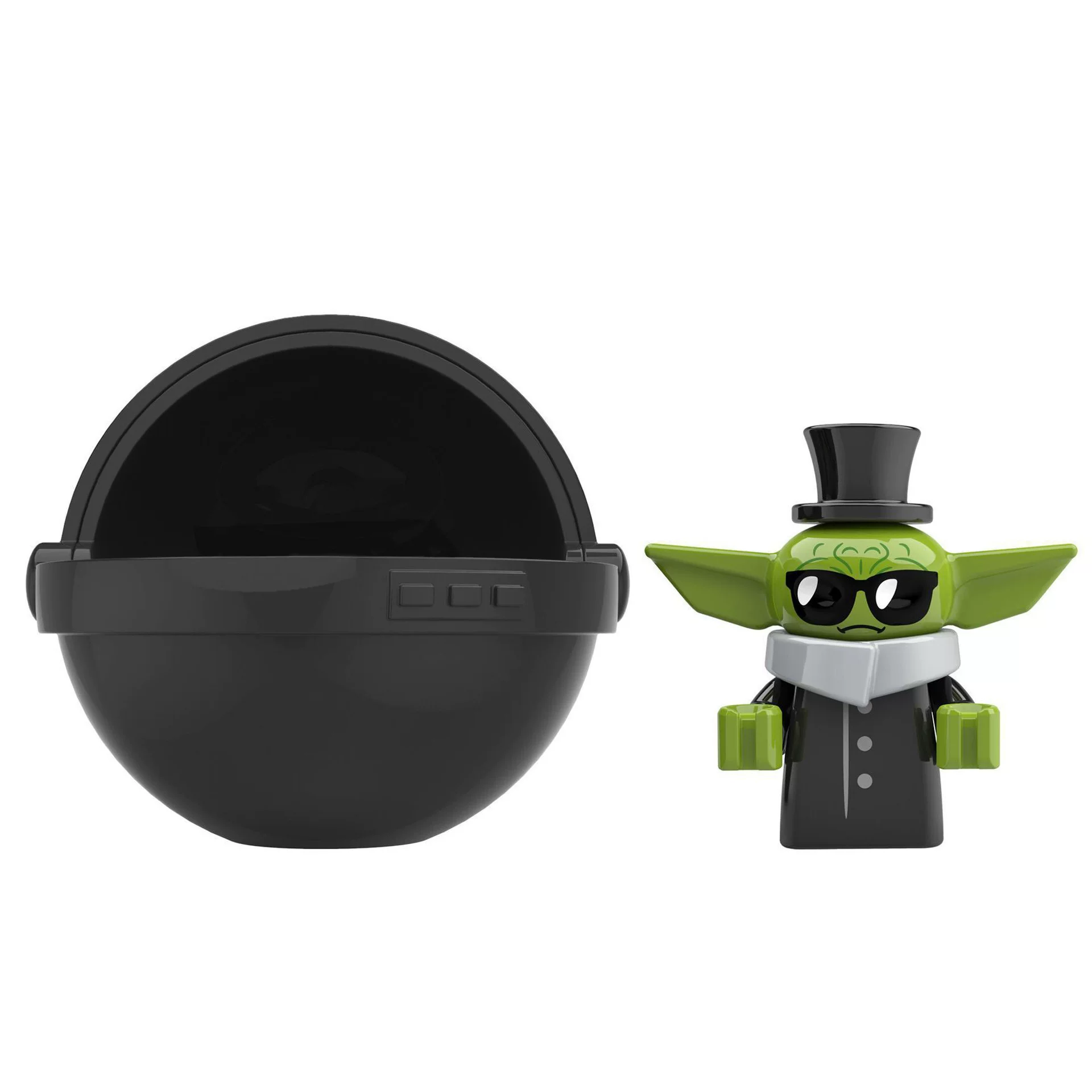 Star Wars Grogu Custom Minifigure Tuxedo Formal Wear Collectible Display Premium ABS Material