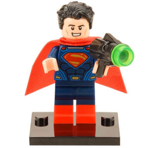 DC Comics Superman Custom Minifigure Holding Weapon Standing Pose High-Quality ABS Plastic Compatible with Brick System Building Blocks