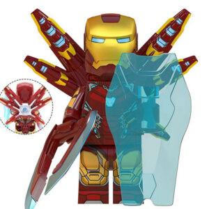 Marvel Iron Man Custom Minifigure Flight Mode Repulsor Wings Energy Shield High-Quality ABS Plastic