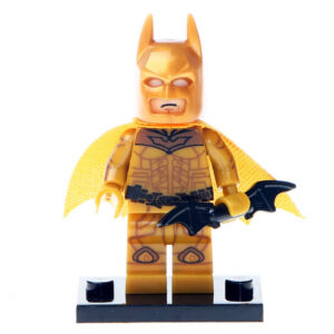 DC Comics Batman Custom Minifigure Golden Armor Holding Batarang High-Quality ABS Plastic Precision Injection Molding Compatible with Major Brick Systems