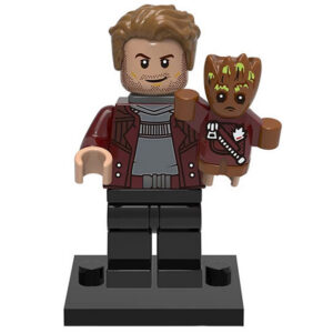 Marvel Star-Lord & Baby Groot Custom Minifigure Holding Together Premium ABS Material Hand Assembled Quality
