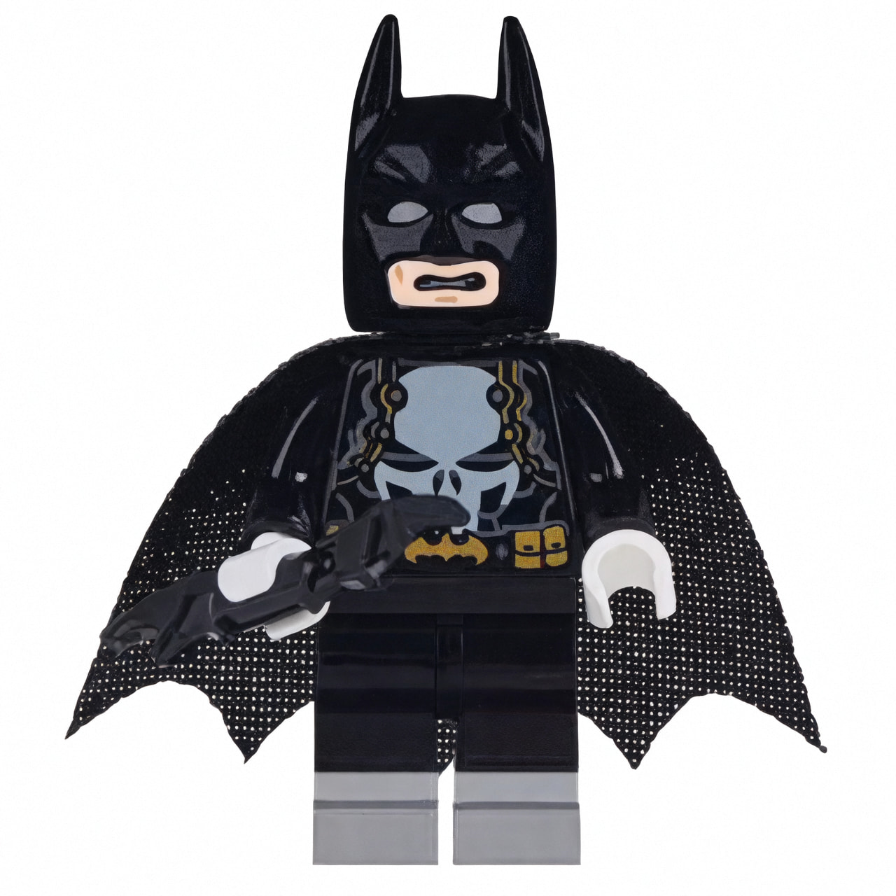 DC Comics Batman Custom Minifigure Dark Knight Edition with Batarang Accessory