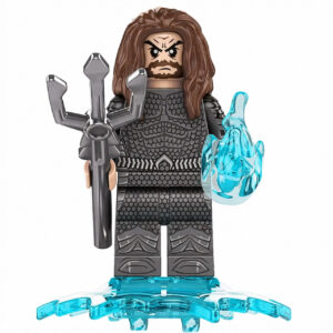 DC Comics Aquaman Custom Minifigure Stealth Suit Holding Trident Water Element High-quality ABS plastic precision injection molding compatible with building bricks