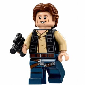 Star Wars Han Solo Custom Minifigure Holding Blaster Classic Outfit High-quality ABS Plastic Compatible with Building Bricks