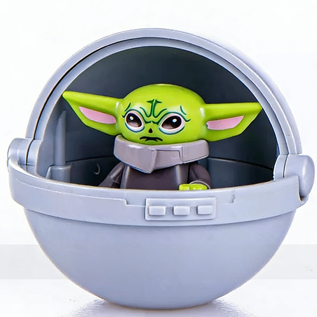 Star Wars Grogu Custom Minifigure In Carrier Sitting High-quality ABS Plastic Precision Injection Molding