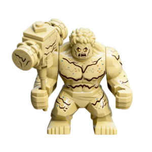 Earth Element Minifigure LEGO Big Figure Collectible Muscular Cracked Skin Design