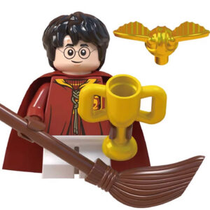 Harry Potter Harry Potter Custom Minifigure Quidditch Flying on Broomstick Golden Snitch Trophy Collectible Universe Compatible