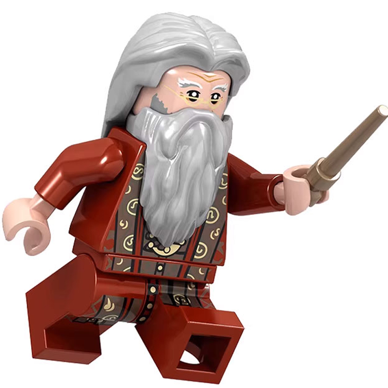 Harry Potter Albus Dumbledore Custom Minifigure Holding Wand Walking High-Quality ABS Plastic Compatible Building Blocks