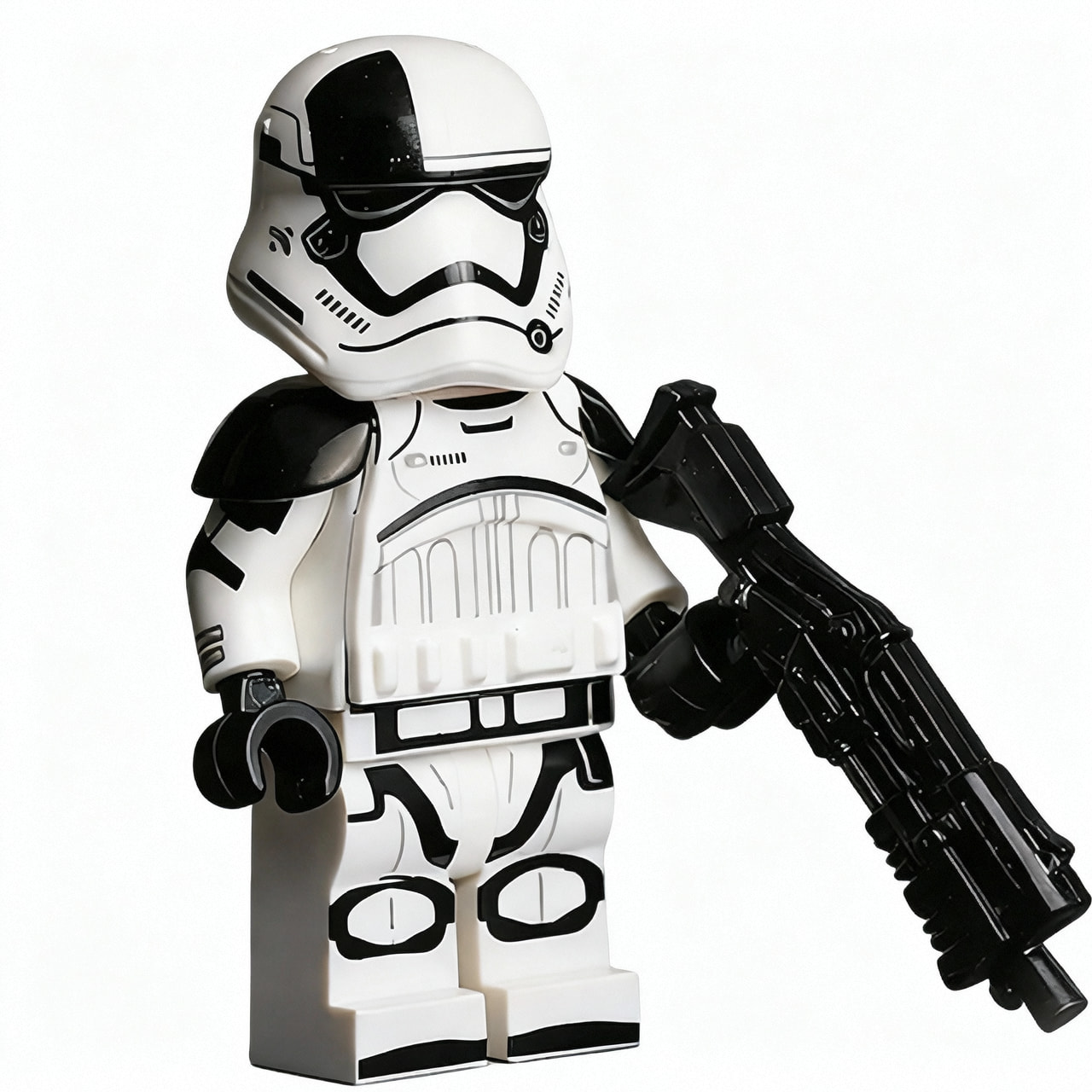 Star Wars First Order Stormtrooper Custom Minifigure Holding Blaster Standing Ready High-quality ABS plastic precision injection molding compatible with building bricks
