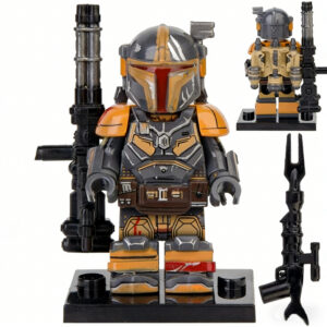 Star Wars Mandalorian Custom Minifigure Heavy Infantry Armed Battle Ready High-Quality ABS Plastic Compatible with Major Brick Systems