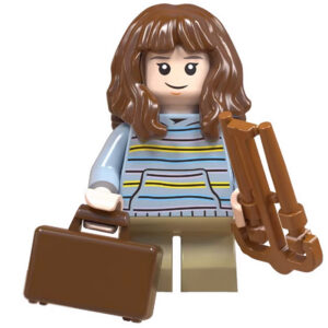 Harry Potter Hermione Granger Custom Minifigure Holding Suitcase Carrying Books High-quality ABS plastic precision injection molding compatible with major brick systems