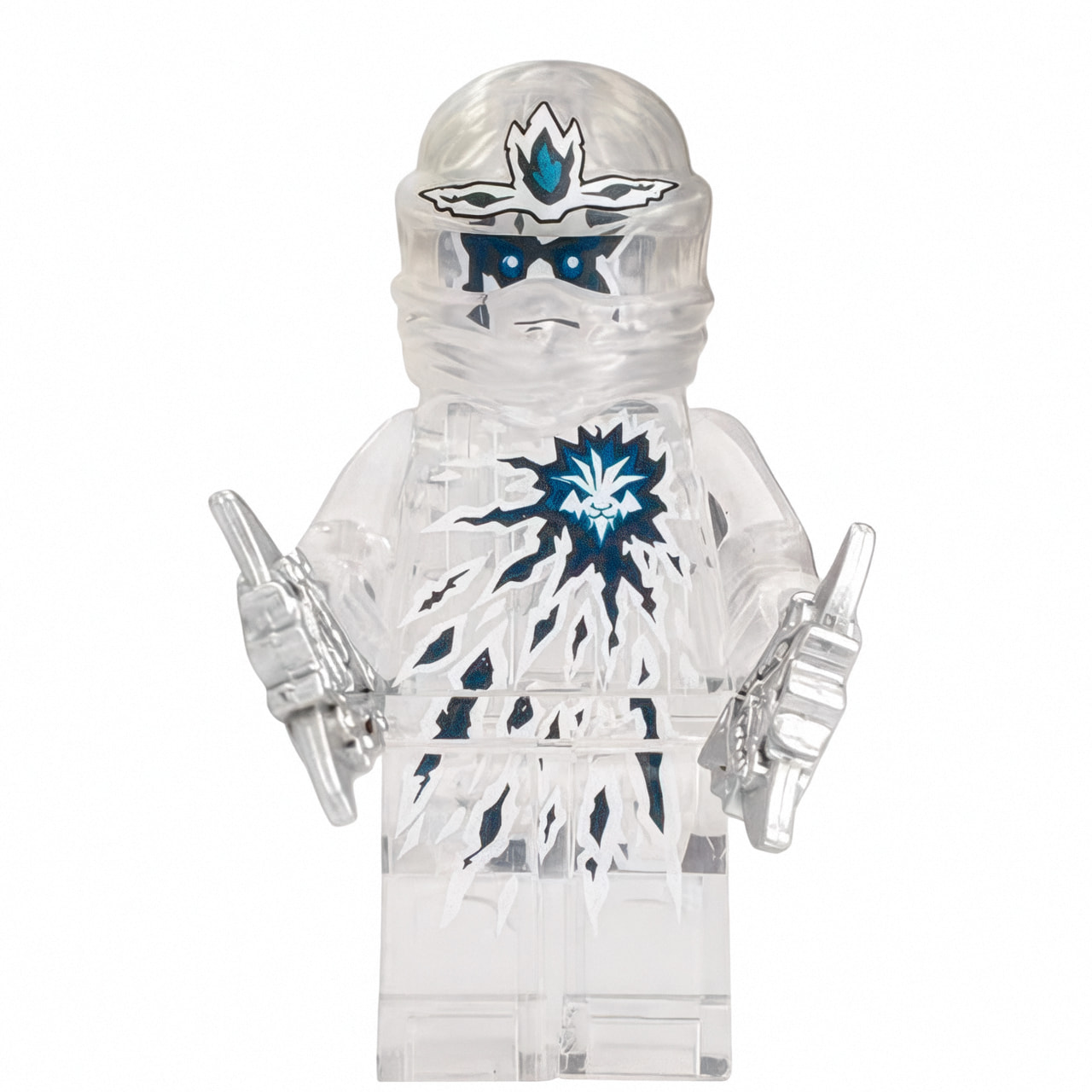 Ninjago Zane True Potential Custom Minifigure Elemental Power Ice Ninja Dual Blasters Premium ABS Material