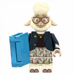Zootopia Dawn Bellwether Custom Minifigure Holding Folder Official Look High-quality ABS plastic precision injection molding compatible with major brick systems