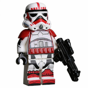 Star Wars Coruscant Guard Clone Trooper Custom Minifigure Holding Blaster Standing Ready Premium ABS Material High-Quality Print
