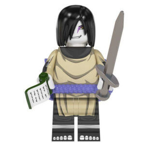 Naruto Orochimaru Custom Minifigure Holding Sword Scroll Premium ABS Material Compatible Building Blocks