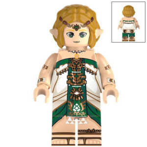 The Legend of Zelda Princess Zelda Custom Minifigure Tears of the Kingdom Royal Attire Standing Pose Premium ABS Material
