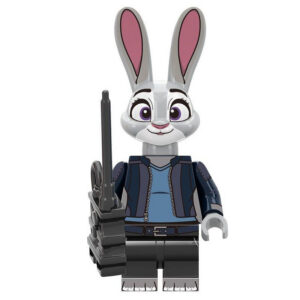 Zootopia Judy Hopps Custom Minifigure Casual Jacket Holding Weapon Premium ABS Collectible