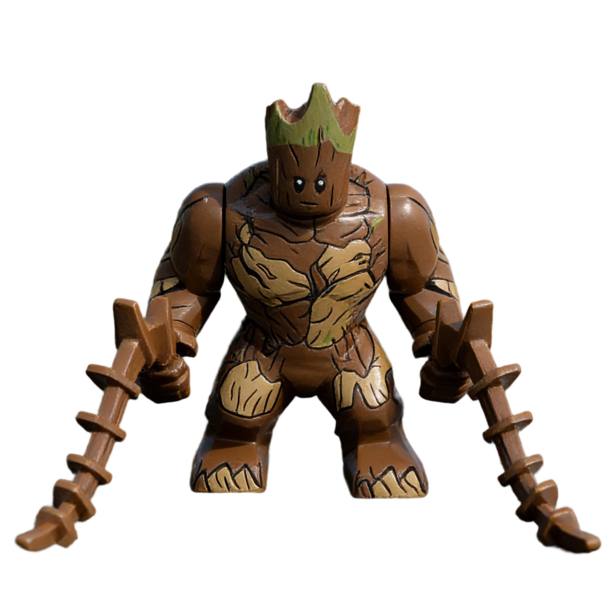 Groot Marvel Big Figure Collectible Muscular Wood Grain Design