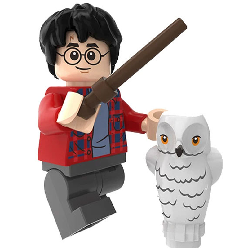 Harry Potter Harry Potter Custom Minifigure Holding Wand With Owl High-Quality ABS Plastic Collectible
