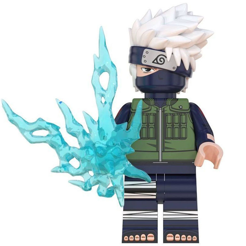 Naruto Kakashi Hatake Custom Minifigure Lightning Blade Sharingan Ninja High-Quality ABS Plastic Compatible Building Blocks