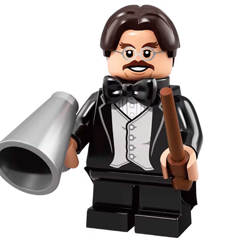 Harry Potter Professor Filius Flitwick Custom Minifigure Holding Wand Teaching Magical Performance Premium ABS Material Compatible Brick System