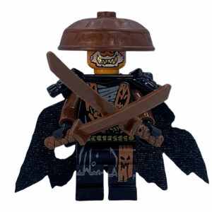 Ninjago Nokt Custom Minifigure Warrior Dual Swords Wolf Mask High-Quality ABS Plastic Compatible with Major Building Blocks