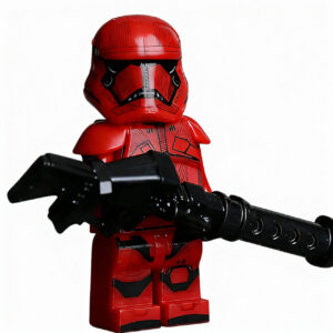 Star Wars Sith Trooper Custom Minifigure Holding Blaster Rifle Movie Accurate Details Compatible with Building Bricks