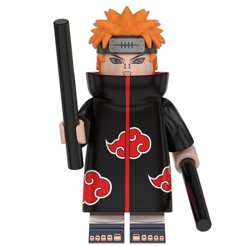 Naruto Yahiko Akatsuki Founder Custom Minifigure Standing Holding Staves Premium ABS Material High-Quality Build