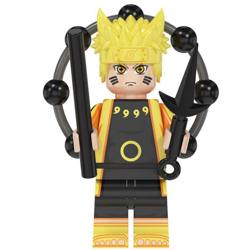 Naruto Uzumaki Six Paths Sage Custom Minifigure Sage Mode Rasenshuriken Ninja Battle High-Quality ABS Plastic Precision Molded Collectible