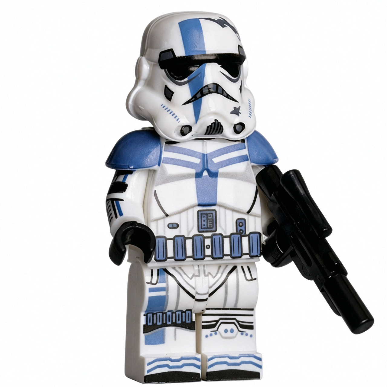 Star Wars 501st Legion Clone Captain Custom Minifigure Holding Blaster Standing Pose High-quality ABS Plastic Precision Injection Molding