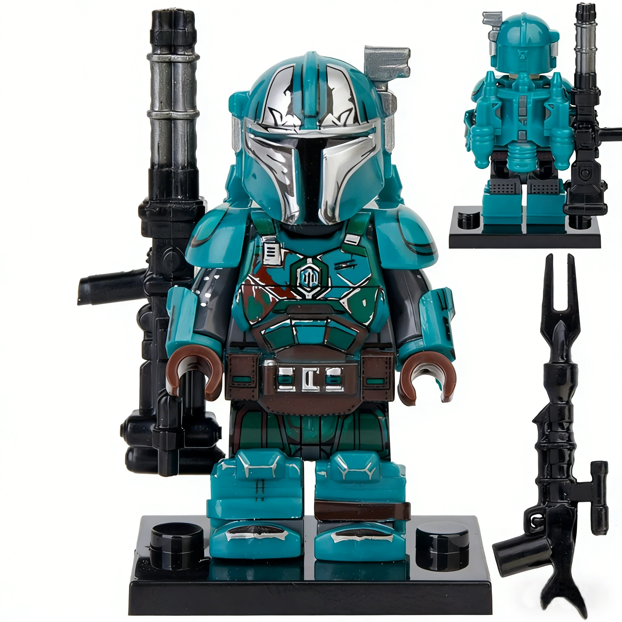 Star Wars Dark Green Heavy Infantry Custom Minifigure Armed Standing Battle Ready High-quality ABS Plastic Precision Injection Molding