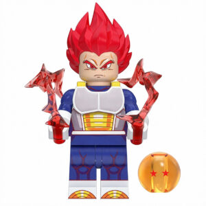 Dragon Ball Universe Vegeta Custom Minifigure Super Saiyan God Energy Blast Power Aura High-Quality ABS Plastic Precision Injection Molding