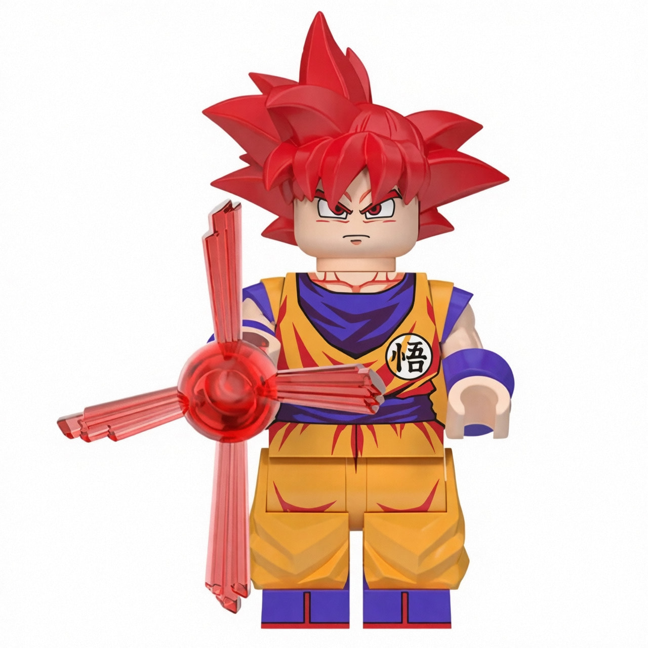 Dragon Ball Universe Son Goku Custom Minifigure Super Saiyan God Holding Energy Sword Limited Edition Collectible