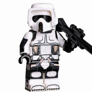 Star Wars Imperial Scout Trooper Custom Minifigure Holding Blaster Standing Pose High-quality ABS Plastic Precision Injection Molding