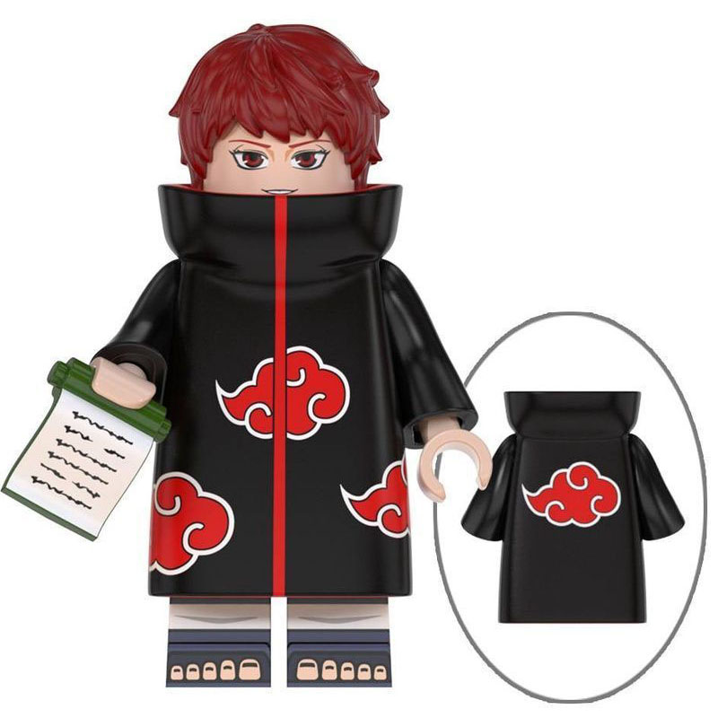 Naruto Hidan Custom Minifigure Akatsuki Member Holding Scroll Premium ABS Collectible