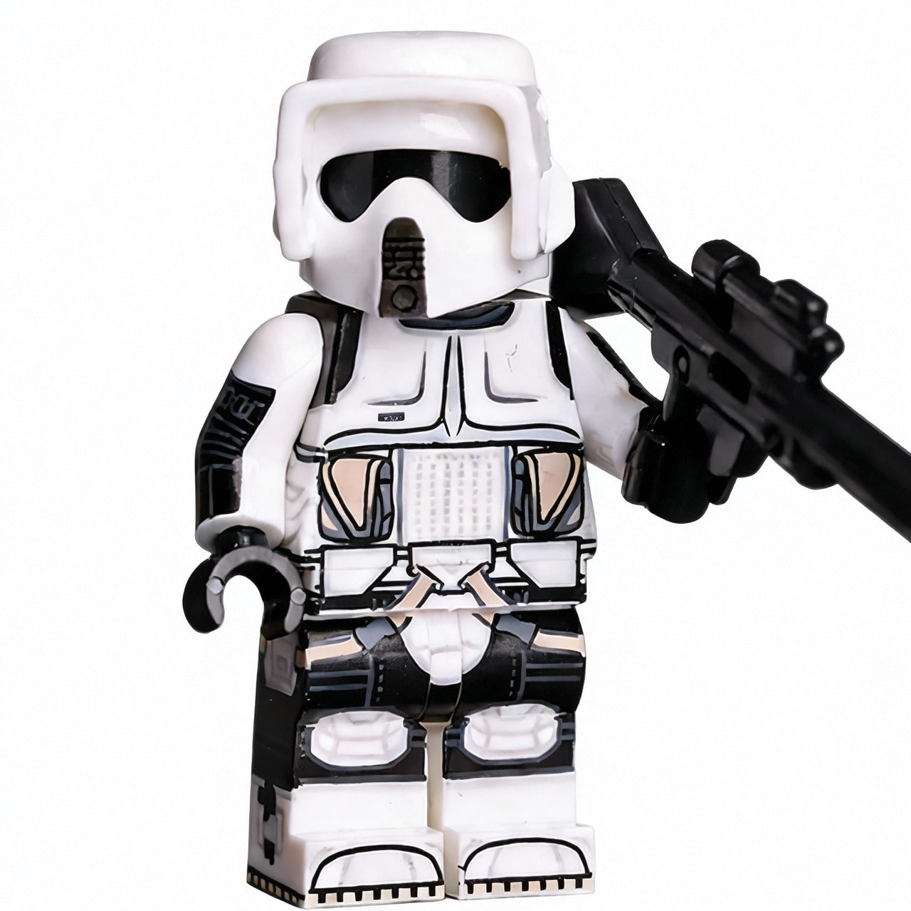 Star Wars Imperial Scout Trooper Custom Minifigure Holding Blaster Standing Pose High-quality ABS Plastic Precision Injection Molding