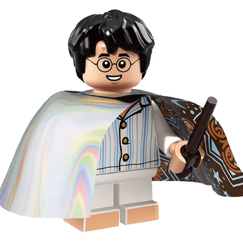 Harry Potter Harry Potter Custom Minifigure Invisibility Cloak Holding Wand Movie Accurate Design