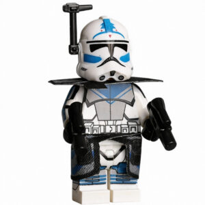 Star Wars 501st Legion Clone Trooper Custom Minifigure Holding Blaster Tactical Gear Compatible with Building Bricks
