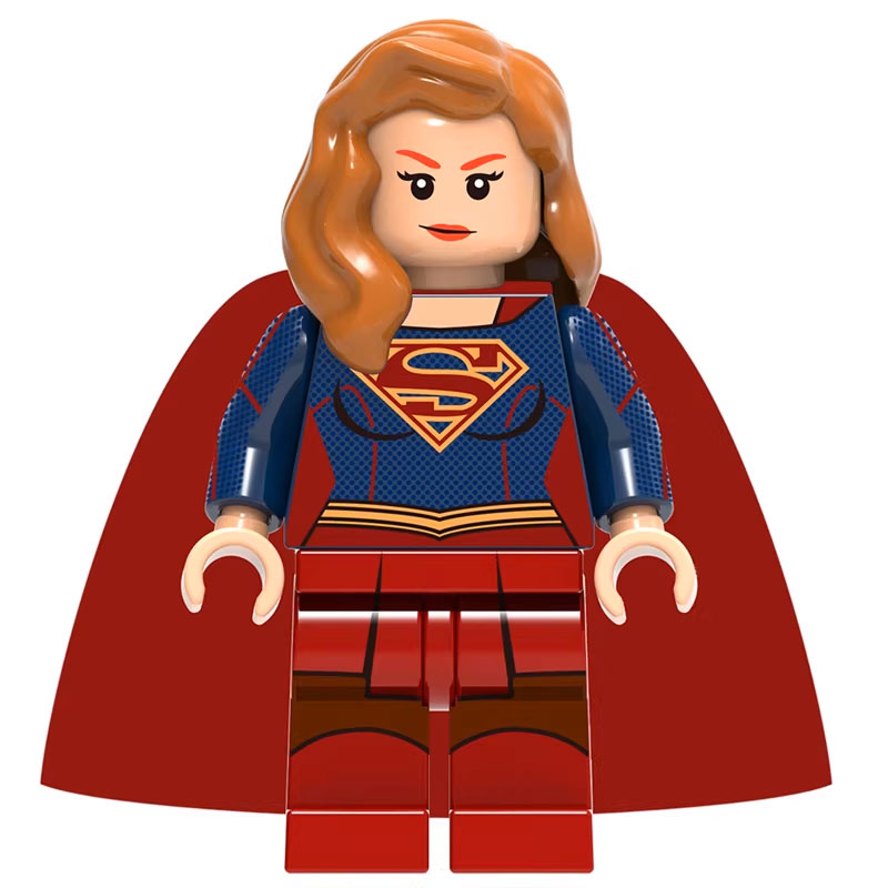DC Comics Supergirl Custom Minifigure Standing Heroic Pose High-Quality ABS Plastic